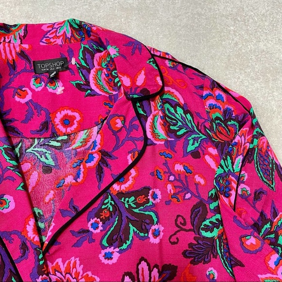 Top Shop Floral Top Size 2 - Picture 5 of 6